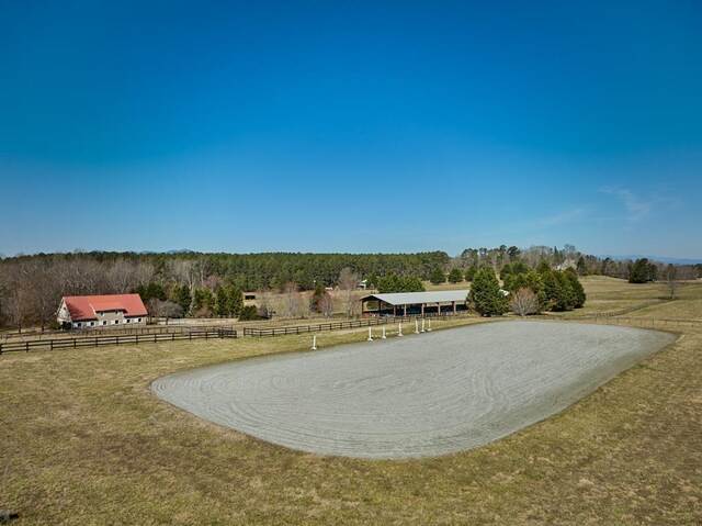 226 John Smith Rd, Columbus, NC 28722 - view of yard featuring an enclosed horse arena and a rural view