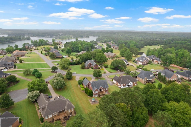 139 N Woodfin Ridge Dr, Inman, SC 29349 - aerial perspective of suburban area with a large body of water and a forest
