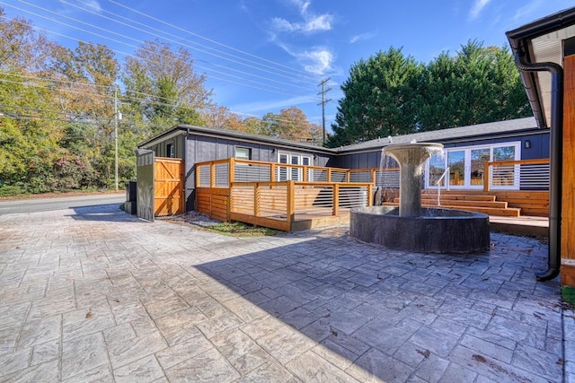 825 N Franklin Rd, Greenville, SC 29617 - view of patio with a deck and french doors