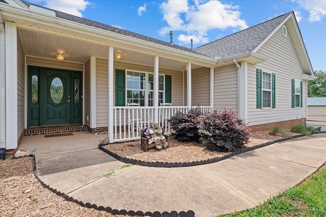 3881 New Cut Rd, Inman, SC 29349 - entrance to property with covered porch and a shingled roof