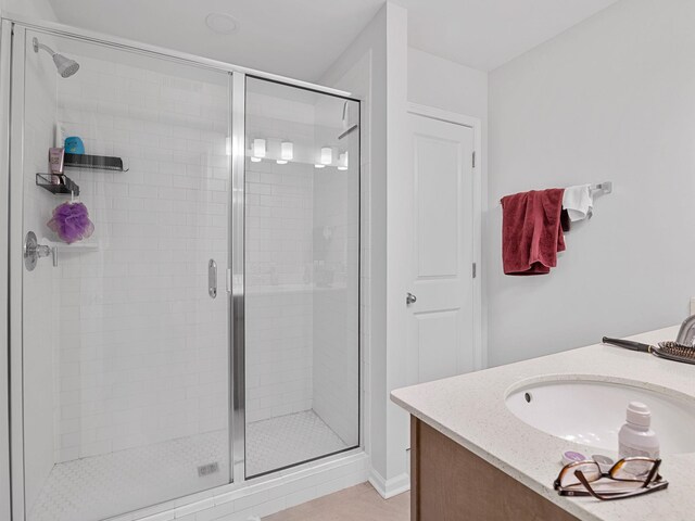 115 Turfway Dr, Greer, SC 29651 - full bathroom with vanity and a stall shower