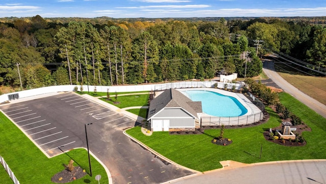3302 Cypress Hollow Dr, Moore, SC 29369 - aerial view of a heavily wooded area and a pool