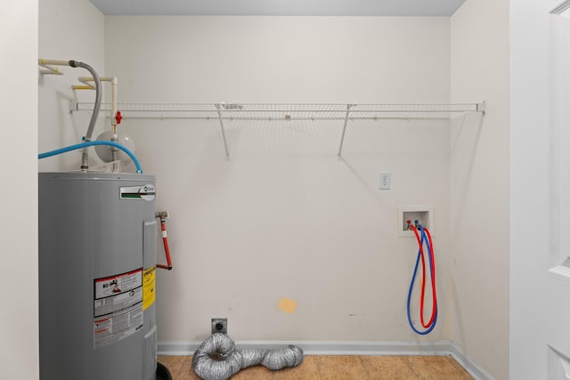 719 S Bomar Ave, Landrum, SC 29356 - laundry room with electric water heater and hookup for a washing machine