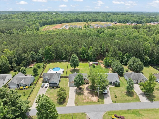 719 S Bomar Ave, Landrum, SC 29356 - aerial view of residential area featuring a heavily wooded area