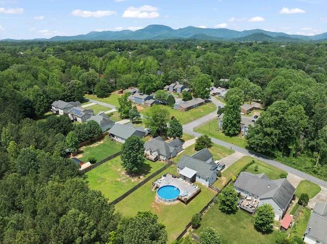 719 S Bomar Ave, Landrum, SC 29356 - aerial view of property's location featuring mountains and nearby suburban area