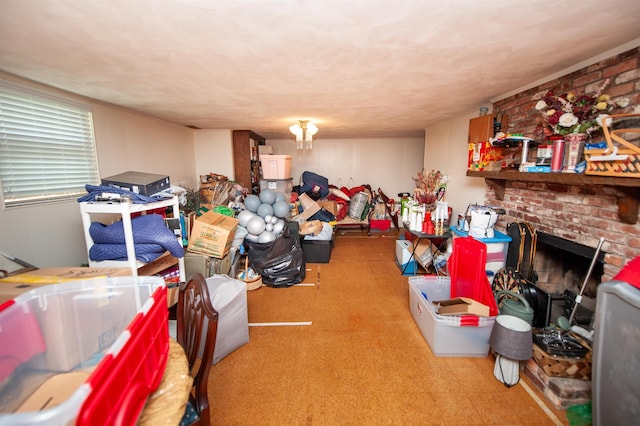 147 Hillbrook Dr, Spartanburg, SC 29307 - living room with a fireplace and tile patterned floors
