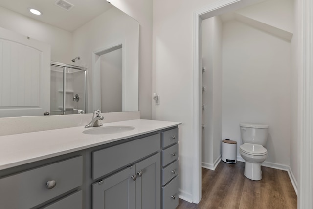 3008 Olivette Pl, Duncan, SC 29334 - full bath with a stall shower, vanity, and wood finished floors