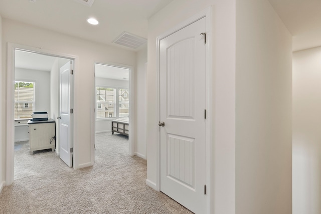 3008 Olivette Pl, Duncan, SC 29334 - corridor with light carpet, healthy amount of natural light, and recessed lighting
