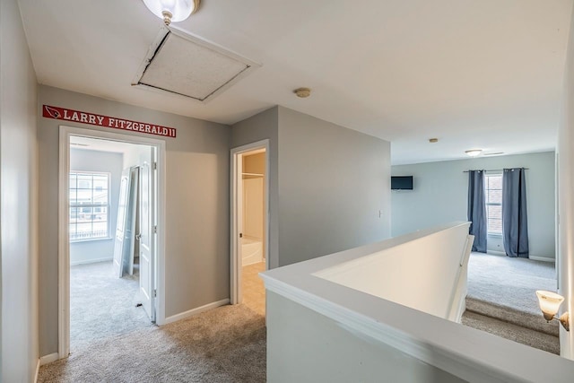 811 S Edisto River Dr, Roebuck, SC 29376 - corridor with light carpet and an upstairs landing