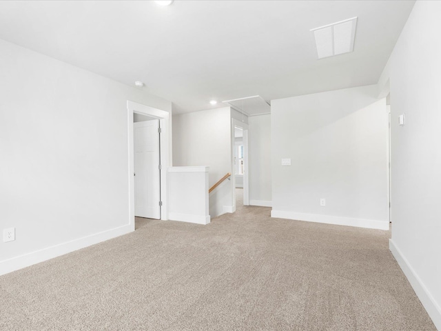 791 Burghley Cir, Greer, SC 29651 - empty room with attic access, light colored carpet, and recessed lighting