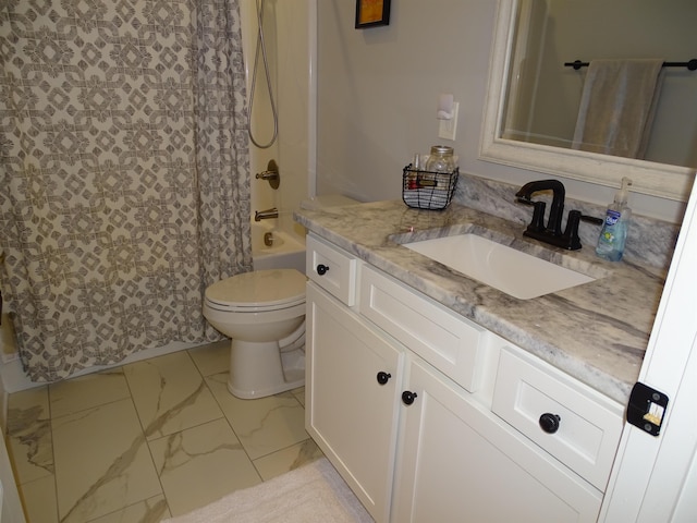 811 White Magnolia Dr, Inman, SC 29349 - full bath featuring marble look tiles, vanity, and shower / tub combo