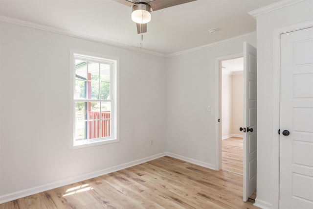 1230 Edgewood Ave, Spartanburg, SC 29301 - unfurnished room with light wood-style floors, ornamental molding, and a smoke detector