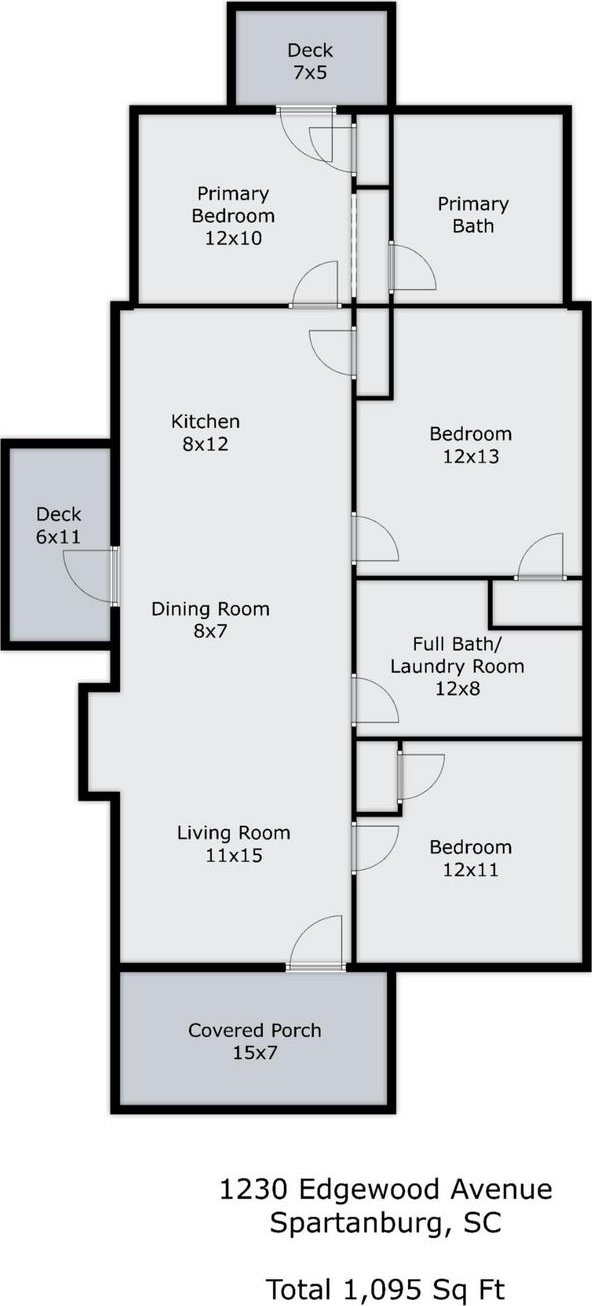 1230 Edgewood Ave, Spartanburg, SC 29301 - view of home floor plan