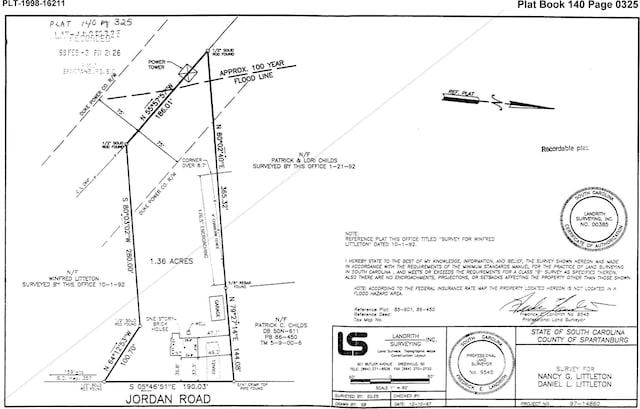 101 Jordan Rd, Lyman, SC 29365 - survey map / technical document
