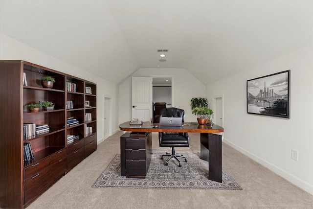740 Enoree River Pl, Greer, SC 29651 - office area with light colored carpet and lofted ceiling
