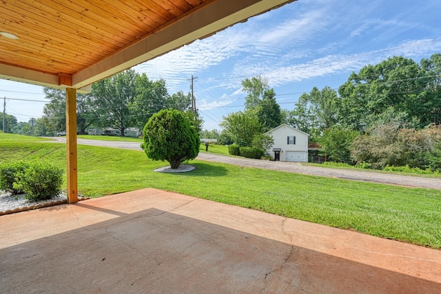 203 Palmetto Dr, Greer, SC 29651 - view of patio / terrace with a garage