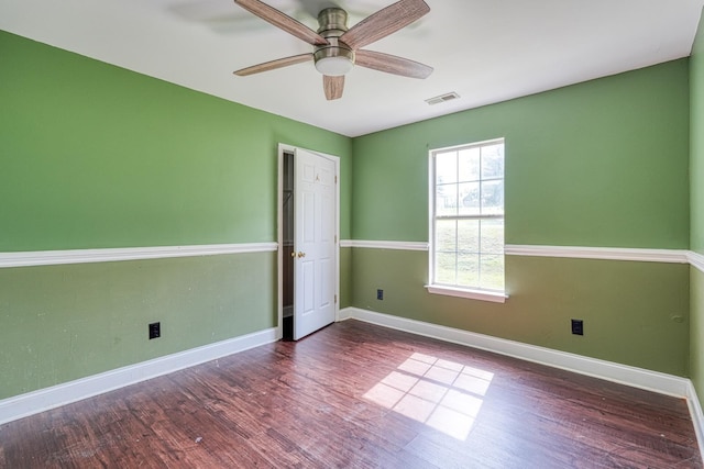203 Palmetto Dr, Greer, SC 29651 - spare room with wood finished floors and a ceiling fan