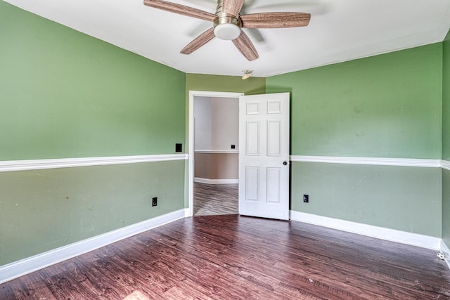 203 Palmetto Dr, Greer, SC 29651 - unfurnished room with ceiling fan and wood finished floors