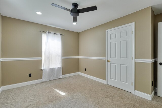 203 Palmetto Dr, Greer, SC 29651 - unfurnished bedroom featuring carpet flooring, recessed lighting, and ceiling fan