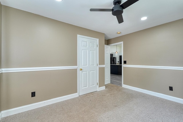 203 Palmetto Dr, Greer, SC 29651 - carpeted spare room with a ceiling fan and recessed lighting