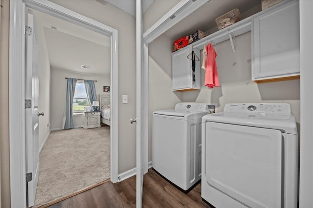 9035 Germaine Ct, Boiling Springs, SC 29316 - washroom featuring cabinet space, washer and dryer, and dark wood finished floors
