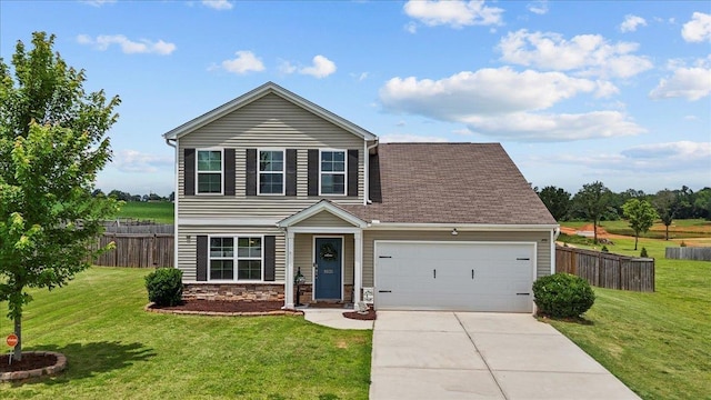 9035 Germaine Ct, Boiling Springs, SC 29316 - view of front of property with driveway, an attached garage, and stone siding