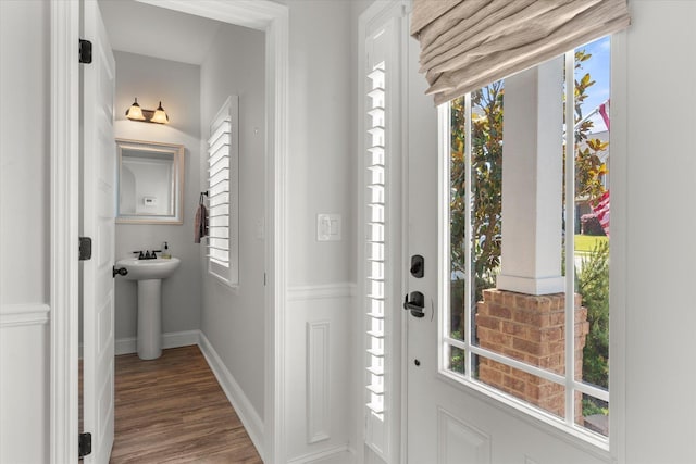 505 E Czardas Way, Woodruff, SC 29375 - doorway to outside featuring plenty of natural light and wood finished floors