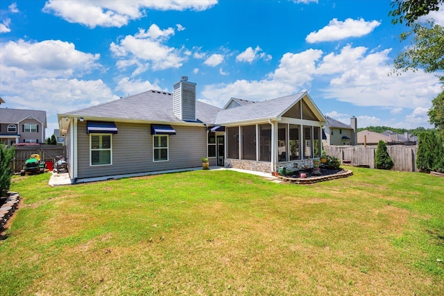 505 E Czardas Way, Woodruff, SC 29375 - back of property featuring a sunroom and a chimney