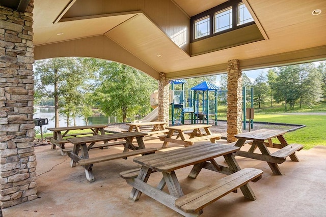 325 Reflection Dr, Lyman, SC 29365 - view of patio with a water view