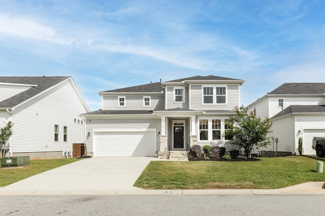 738 Judah Dr, Moore, SC 29369 - view of front facade featuring concrete driveway, a front lawn, and an attached garage