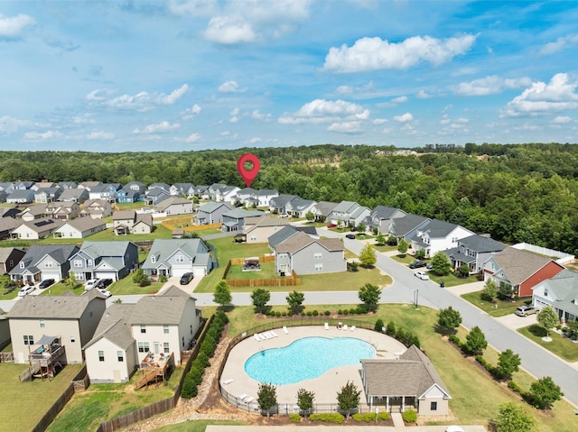 738 Judah Dr, Moore, SC 29369 - aerial perspective of suburban area featuring a pool area