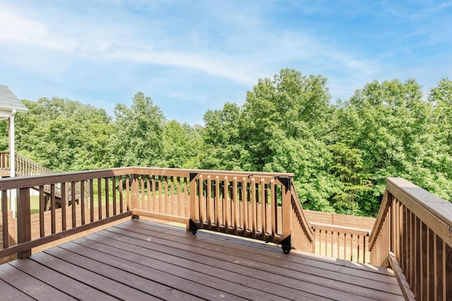 738 Judah Dr, Moore, SC 29369 - wooden terrace with a forest view