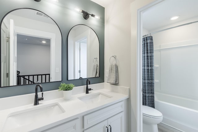 738 Judah Dr, Moore, SC 29369 - full bath featuring double vanity and shower / bath combo