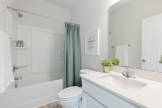 738 Judah Dr, Moore, SC 29369 - bathroom featuring vanity and shower / tub combo with curtain
