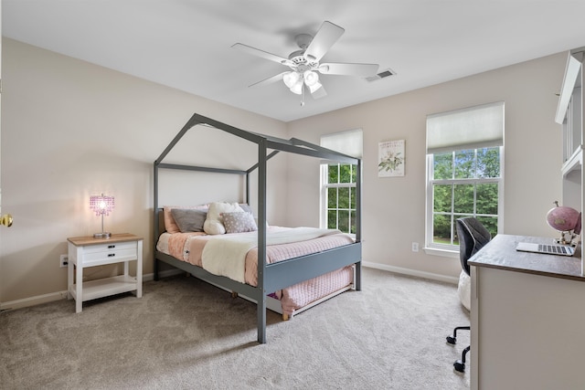 5 Modesto Ln, Simpsonville, SC 29681 - bedroom with carpet flooring, ceiling fan, and an office area