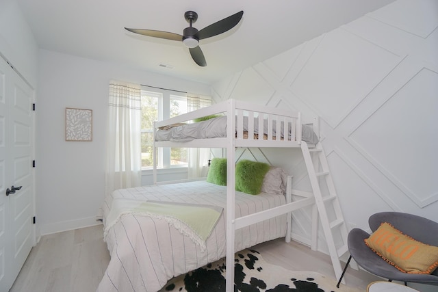 125 Patton St, Fountain Inn, SC 29644 - bedroom with wood finished floors and a ceiling fan