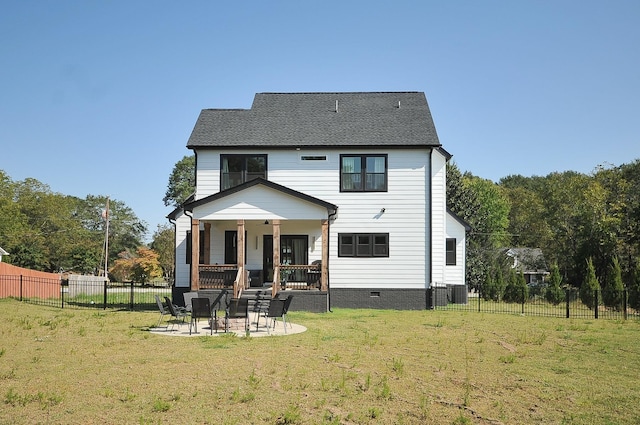 125 Patton St, Fountain Inn, SC 29644 - rear view of house with a patio area and a fenced backyard
