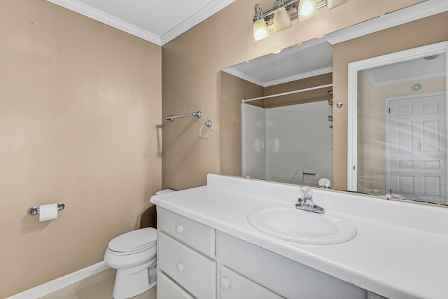 21 Glen Eagle Pl, Spartanburg, SC 29301 - full bath featuring ornamental molding, vanity, and a shower
