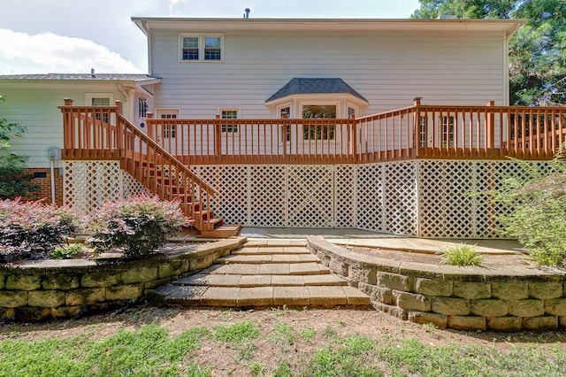 21 Glen Eagle Pl, Spartanburg, SC 29301 - back of house featuring stairs and a wooden deck