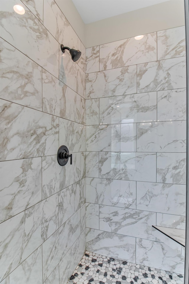 11555 New Cut Rd, Campobello, SC 29322 - bathroom with a tile shower