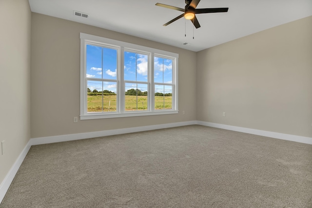 11555 New Cut Rd, Campobello, SC 29322 - carpeted spare room with ceiling fan and baseboards