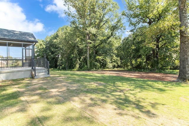 11555 New Cut Rd, Campobello, SC 29322 - view of grassy yard featuring a sunroom