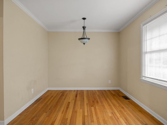 308 Pine Lake Ct, Spartanburg, SC 29301 - unfurnished room with light wood-style flooring and ornamental molding