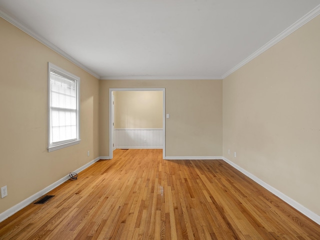 308 Pine Lake Ct, Spartanburg, SC 29301 - empty room with light wood-style floors and ornamental molding