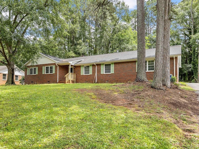 308 Pine Lake Ct, Spartanburg, SC 29301 - single story home featuring crawl space, a front lawn, and brick siding