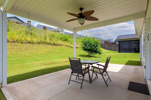 906 John Thomas Way, Greer, SC 29651 - view of patio / terrace featuring outdoor dining area and a ceiling fan