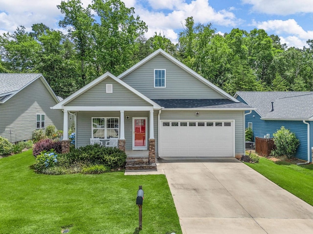 234 Page Creek Blvd, Landrum, SC 29356 - view of front of property featuring covered porch, a garage, concrete driveway, and a shingled roof