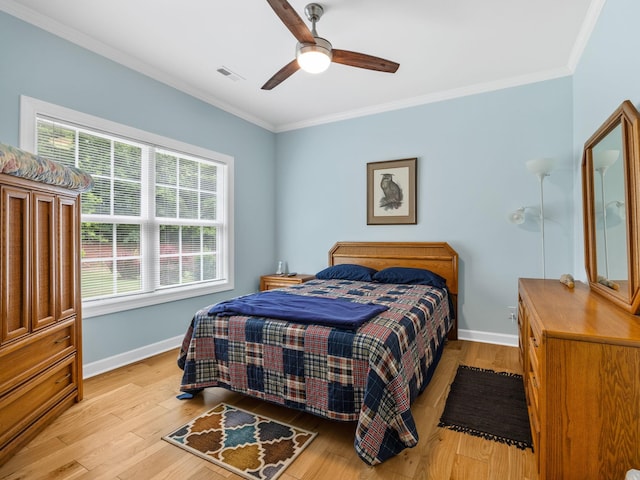 234 Page Creek Blvd, Landrum, SC 29356 - bedroom with multiple windows, ornamental molding, and light wood-style flooring