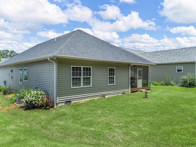 234 Page Creek Blvd, Landrum, SC 29356 - rear view of house with roof with shingles, a yard, and crawl space