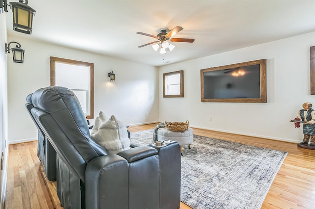 31 Goodwin Farms Ct, Travelers Rest, SC 29690 - living room featuring a ceiling fan and light wood-type flooring